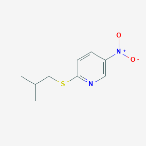 molecular formula C9H12N2O2S B8026078 2-[(2-Methylpropyl)sulfanyl]-5-nitropyridine 
