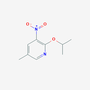 molecular formula C9H12N2O3 B8026086 5-Methyl-3-nitro-2-(propan-2-yloxy)pyridine CAS No. 179677-10-2