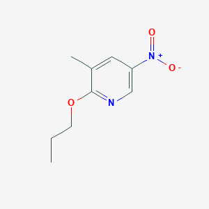molecular formula C9H12N2O3 B8026109 3-Methyl-5-nitro-2-propoxypyridine 