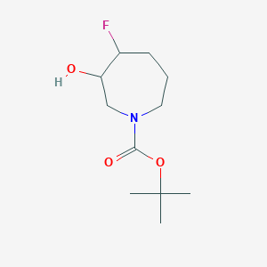 molecular formula C11H20FNO3 B8026237 tert-Butyl 4-fluoro-3-hydroxyazepane-1-carboxylate 