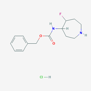 molecular formula C14H20ClFN2O2 B8026244 Benzyl (5-fluoroazepan-4-yl)carbamate hydrochloride 