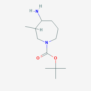 molecular formula C12H24N2O2 B8026251 tert-Butyl 4-amino-3-methylazepane-1-carboxylate 