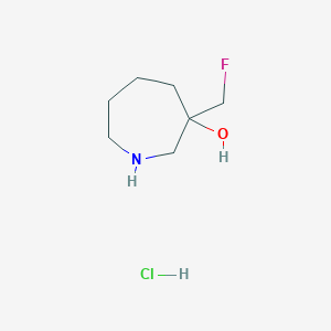 molecular formula C7H15ClFNO B8026253 3-(Fluoromethyl)azepan-3-ol hydrochloride 