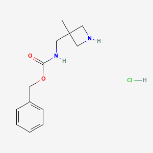molecular formula C13H19ClN2O2 B8026262 Benzyl ((3-methylazetidin-3-yl)methyl)carbamate hydrochloride CAS No. 1951444-33-9