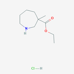molecular formula C10H20ClNO2 B8026268 Ethyl 3-methylazepane-3-carboxylate hydrochloride 