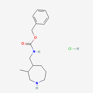 molecular formula C16H25ClN2O2 B8026277 Benzyl ((3-methylazepan-4-yl)methyl)carbamate hydrochloride 