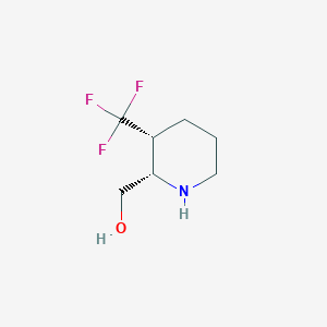 molecular formula C7H12F3NO B8026336 cis-(3-(Trifluoromethyl)piperidin-2-YL)methanol 