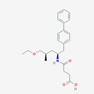 molecular formula C24H31NO4 B8026360 4-(((2S,4R)-1-([1,1'-Biphenyl]-4-yl)-5-ethoxy-4-methylpentan-2-yl)amino)-4-oxobutanoic acid 