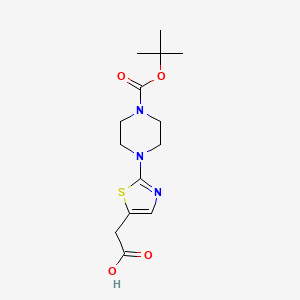 2-(2-(4-(tert-Butoxycarbonyl)piperazin-1-yl)thiazol-5-yl)acetic acid