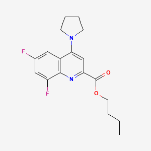 Butyl 6,8-difluoro-4-(pyrrolidin-1-yl)quinoline-2-carboxylate