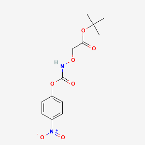 molecular formula C13H16N2O7 B8026441 tert-Butyl 2-((4-nitrophenoxy)carbonylaminooxy)acetate 