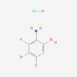 molecular formula C6H5BrClF2NO B8026493 2-Amino-4-bromo-3,5-difluorophenol HCl 