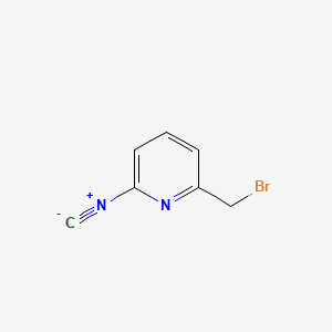 molecular formula C7H5BrN2 B8026502 2-Bromomethyl-6-isocyano-pyridine 
