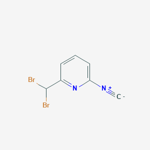 molecular formula C7H4Br2N2 B8026503 2-Dibromomethyl-6-isocyano-pyridine 