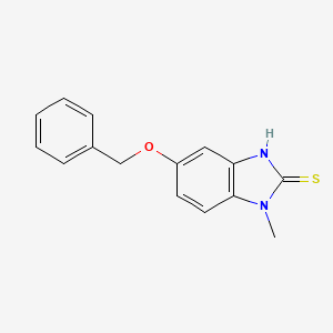 molecular formula C15H14N2OS B8026533 5-(Benzyloxy)-1-methyl-1H-benzo[d]imidazole-2-thiol 