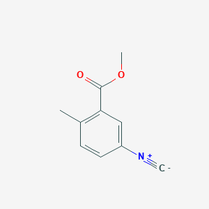 molecular formula C10H9NO2 B8026537 5-Isocyano-2-methyl-benzoic acid methyl ester 