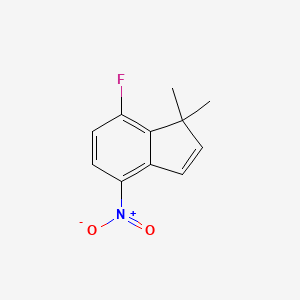 molecular formula C11H10FNO2 B8026568 7-Fluoro-1,1-dimethyl-4-nitro-1H-indene CAS No. 1951441-60-3