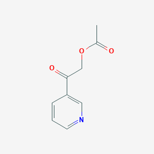 molecular formula C9H9NO3 B8026578 Acetic acid 2-oxo-2-pyridin-3-yl-ethyl ester 