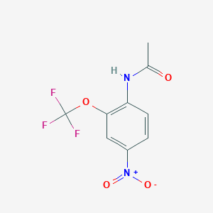 molecular formula C9H7F3N2O4 B8026600 4'-Nitro-2'-(trifluoromethoxy)acetanilide 
