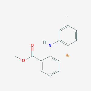 molecular formula C15H14BrNO2 B8026605 Methyl 2-((2-bromo-5-methylphenyl)amino)benzoate 
