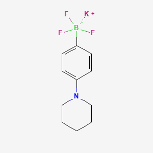 molecular formula C11H14BF3KN B8026627 Potassium 4-(piperidiny)phenyltrifluoroborate 
