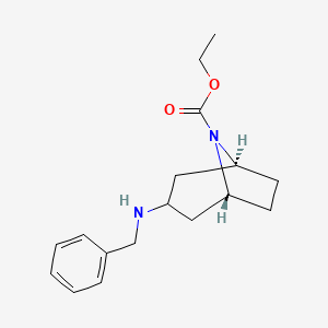 3-Benzylamino-8-aza-bicyclo[3.2.1]octane-8-carboxylic acid ethyl ester