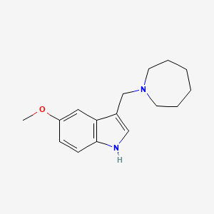 molecular formula C16H22N2O B8026685 3-(Azepan-1-ylmethyl)-5-methoxy-1H-indole CAS No. 1951444-90-8