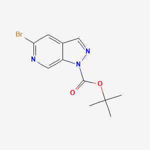 molecular formula C11H12BrN3O2 B8026719 tert-butyl 5-bromo-1H-pyrazolo[3,4-c]pyridine-1-carboxylate 