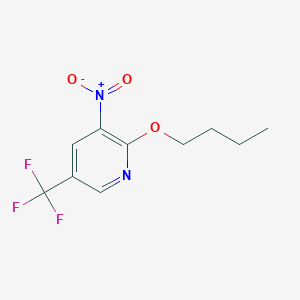 molecular formula C10H11F3N2O3 B8026770 2-Butoxy-3-nitro-5-(trifluoromethyl)pyridine 