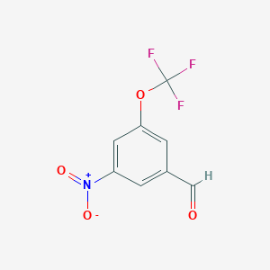 molecular formula C8H4F3NO4 B8026781 3-Nitro-5-(trifluoromethoxy)benzaldehyde 