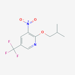 molecular formula C10H11F3N2O3 B8026787 2-(2-Methylpropoxy)-3-nitro-5-(trifluoromethyl)pyridine 