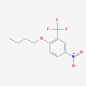 molecular formula C11H12F3NO3 B8026795 1-Butoxy-4-nitro-2-(trifluoromethyl)benzene 