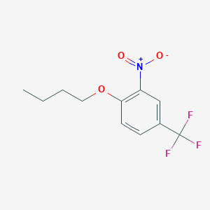 molecular formula C11H12F3NO3 B8026817 1-Butoxy-2-nitro-4-(trifluoromethyl)benzene 