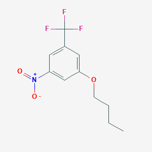 molecular formula C11H12F3NO3 B8026821 1-Butoxy-3-nitro-5-(trifluoromethyl)benzene 