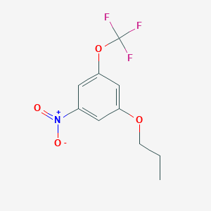 molecular formula C10H10F3NO4 B8026839 1-Nitro-3-propoxy-5-(trifluoromethoxy)benzene 
