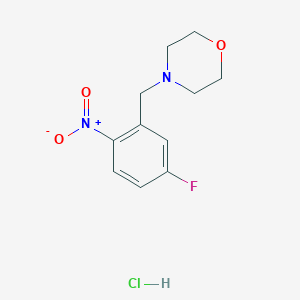 molecular formula C11H14ClFN2O3 B8026851 4-[(5-Fluoro-2-nitrophenyl)methyl]morpholine hydrochloride 