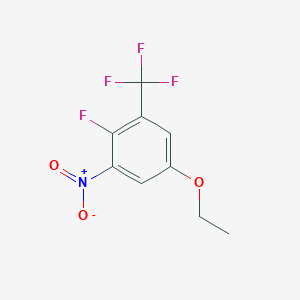 molecular formula C9H7F4NO3 B8026873 5-Ethoxy-2-fluoro-1-nitro-3-(trifluoromethyl)benzene 