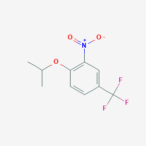 molecular formula C10H10F3NO3 B8026883 2-Nitro-1-(propan-2-yloxy)-4-(trifluoromethyl)benzene 