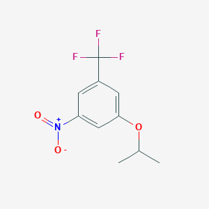molecular formula C10H10F3NO3 B8026887 1-Nitro-3-(propan-2-yloxy)-5-(trifluoromethyl)benzene 