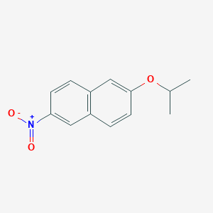 molecular formula C13H13NO3 B8026892 2-Nitro-6-(propan-2-yloxy)naphthalene 