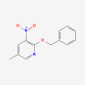 molecular formula C13H12N2O3 B8026898 2-(Benzyloxy)-5-methyl-3-nitropyridine 