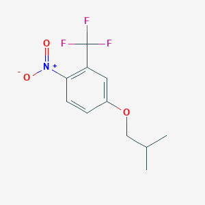 molecular formula C11H12F3NO3 B8026903 4-(2-Methylpropoxy)-1-nitro-2-(trifluoromethyl)benzene 