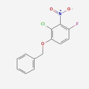 molecular formula C13H9ClFNO3 B8026931 1-(Benzyloxy)-2-chloro-4-fluoro-3-nitrobenzene 