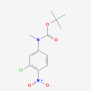 molecular formula C12H15ClN2O4 B8026959 Tert-butyl N-(3-chloro-4-nitrophenyl)-N-methylcarbamate 