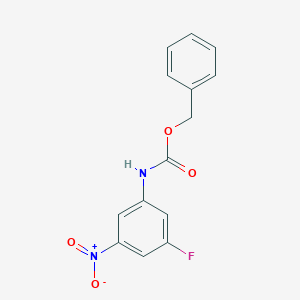 molecular formula C14H11FN2O4 B8026965 Benzyl N-(3-fluoro-5-nitrophenyl)carbamate 