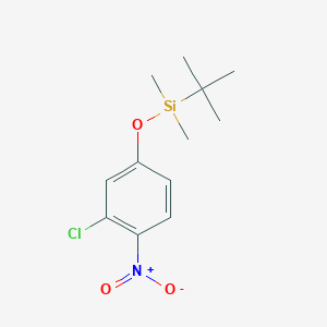 molecular formula C12H18ClNO3Si B8026981 tert-Butyl(3-chloro-4-nitrophenoxy)dimethylsilane 