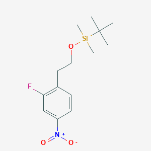 molecular formula C14H22FNO3Si B8026984 Tert-butyl[2-(2-fluoro-4-nitrophenyl)ethoxy]dimethylsilane 