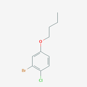 molecular formula C10H12BrClO B8027016 2-Bromo-4-butoxy-1-chlorobenzene 