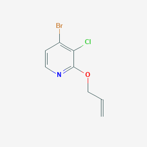 molecular formula C8H7BrClNO B8027046 4-Bromo-3-chloro-2-(prop-2-EN-1-yloxy)pyridine 