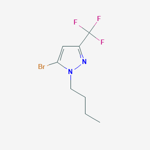 molecular formula C8H10BrF3N2 B8027055 5-bromo-1-butyl-3-(trifluoromethyl)-1H-pyrazole 